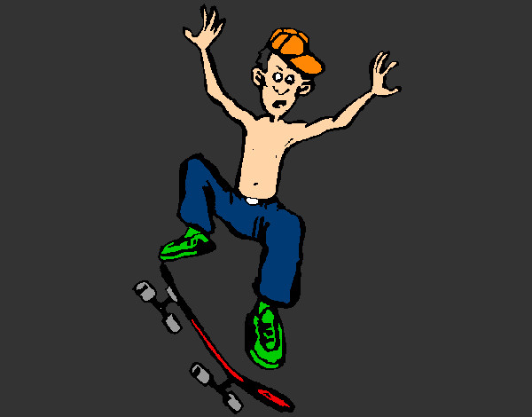 Dibujo Skater pintado por camilo50