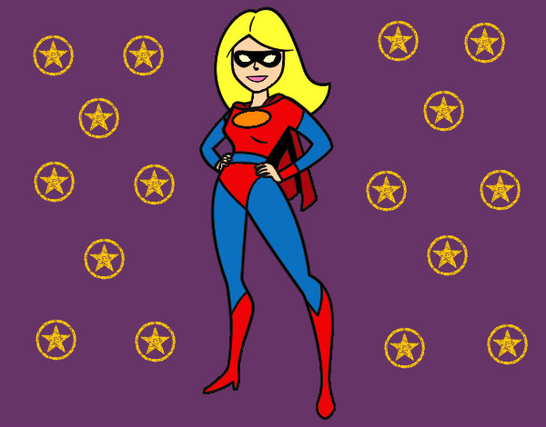 Dibujo Superheroina pintado por Olisokis