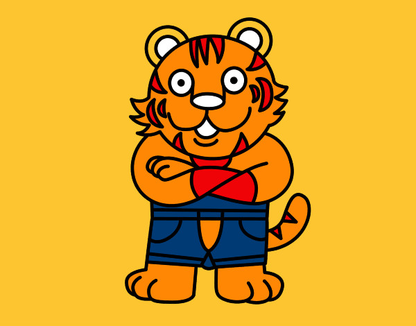 Dibujo Tigre vestido pintado por ramon4