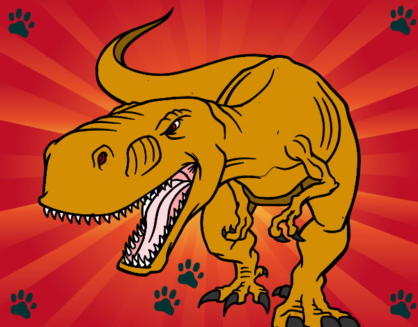 Dibujo Tiranosaurio Rex enfadado pintado por esme18