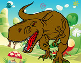 Dibujo Tiranosaurio Rex enfadado pintado por segue2