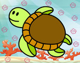 Dibujo Tortuga nadando pintado por julareina