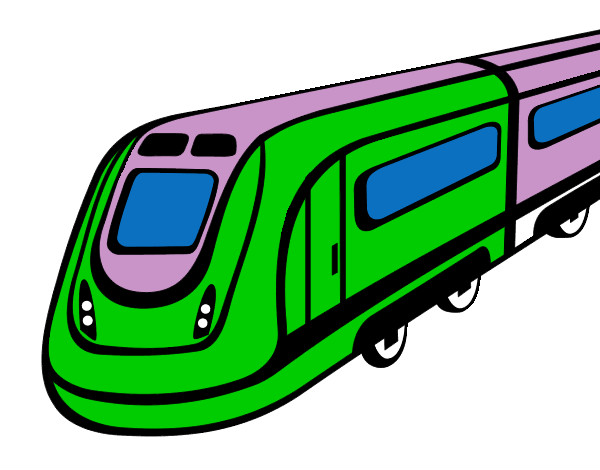Dibujo Tren de alta velocidad pintado por DAVIDSALAZ