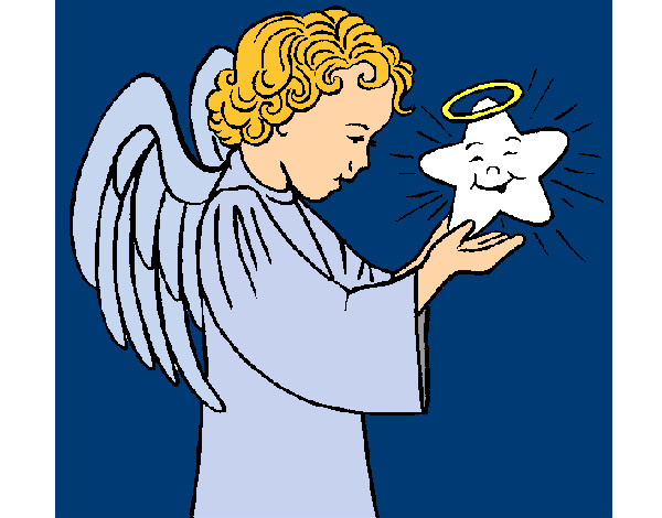 Dibujo Ángel y estrella pintado por Ariadne