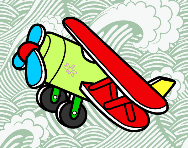 Dibujo Avión acrobático pintado por LIPTUP