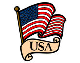 Dibujo Bandera de los Estados Unidos pintado por Annuska