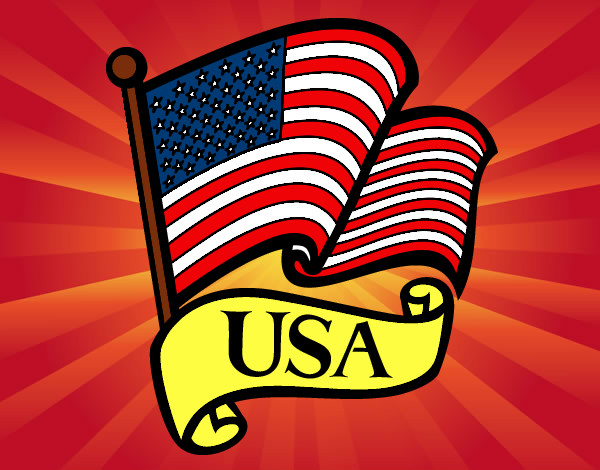 Dibujo Bandera de los Estados Unidos pintado por daneladel1