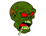 Dibujo Cabeza de zombi pintado por sofivq17