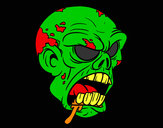 Dibujo Cabeza de zombi pintado por usagi-chan