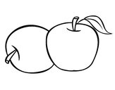 Dibujo Dos manzanas pintado por marializ