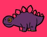 Dibujo Estegosaurio joven pintado por arihana