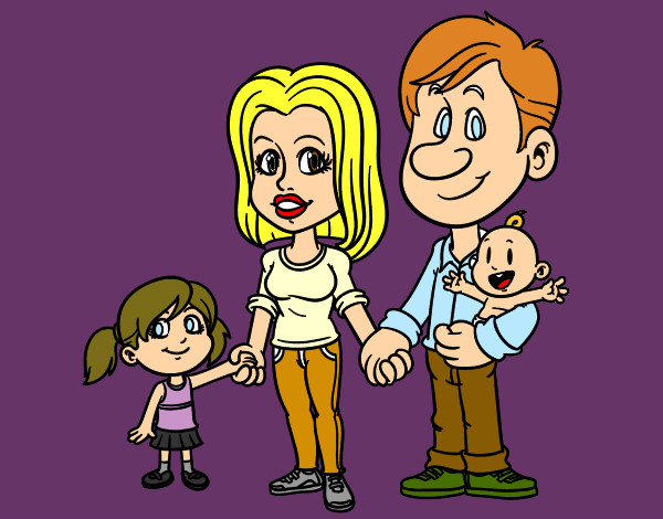 Dibujo Familia feliz pintado por julaia