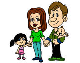 Dibujo Familia feliz pintado por mina54