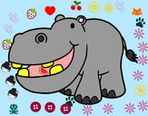 Dibujo Hipopótamo pequeño pintado por jescovi