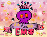 Dibujo Love Emo pintado por Renesmee_j