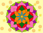 Dibujo Mandala 14 pintado por Beberly