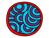 Dibujo Mandala circular pintado por donnaxa