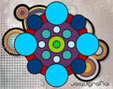 Dibujo Mandala con redondas pintado por sandra011