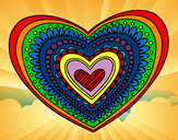Dibujo Mandala corazón pintado por Danneliese