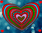 Dibujo Mandala corazón pintado por martucha3