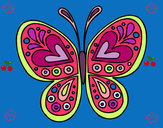 Dibujo Mandala mariposa pintado por ane1590