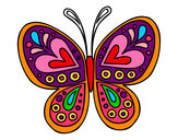 Dibujo Mandala mariposa pintado por Bia2000