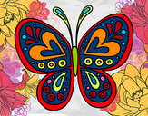 Dibujo Mandala mariposa pintado por Danneliese