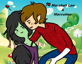 Dibujo Marshall Lee y Marceline pintado por SpiderCerd