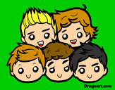 Dibujo One Direction 2 pintado por guadaaa