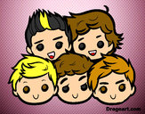 Dibujo One Direction 2 pintado por mariana098