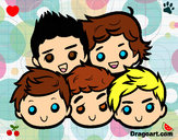 Dibujo One Direction 2 pintado por zayn 