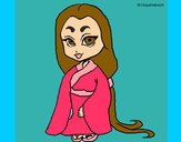 Dibujo Princesa con kimono pintado por sandra011