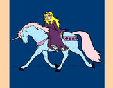 Dibujo Princesa en unicornio pintado por sheilapa
