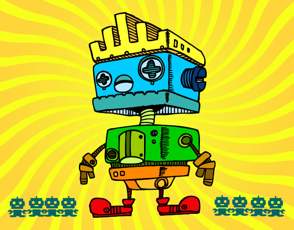 Dibujo de robot pintado por Lauralugo en Dibujos.net el día 09-12-12 a