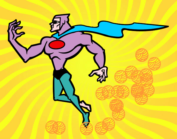 Dibujo Superhéroe poderoso pintado por saybermigu