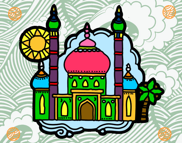 Dibujo Taj Mahal pintado por FranHunte