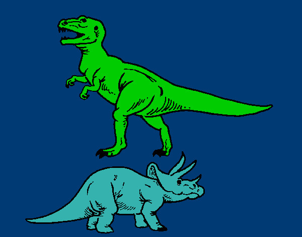 Triceratops y tiranosaurios rex