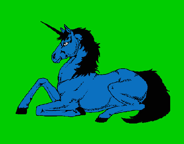 Dibujo Unicornio sentado pintado por Danneliese