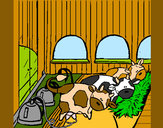 Dibujo Vacas en el establo pintado por queyla