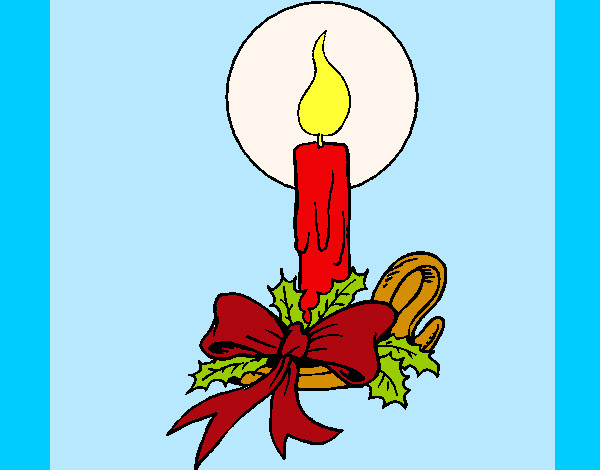 Dibujo Vela de navidad 3 pintado por marilin