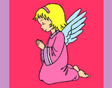 Dibujo Ángel orando pintado por Leos
