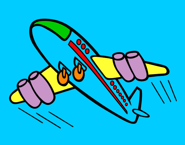 Dibujo Avión rápido pintado por luuuuis