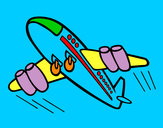 Dibujo Avión rápido pintado por luuuuis