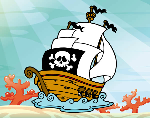 Dibujo Barco de piratas pintado por nicknico