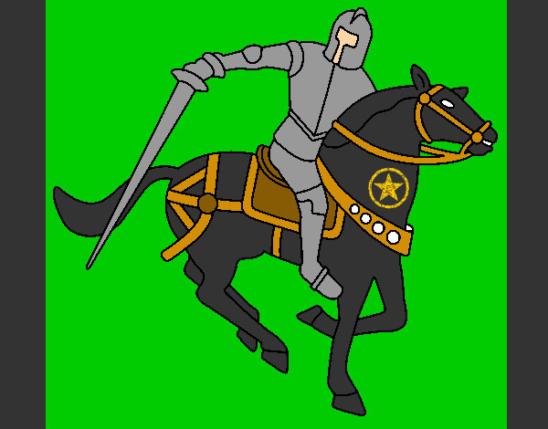 Dibujo Caballero a caballo IV pintado por JOHA2