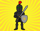 Dibujo Caballero con espada y escudo pintado por federicci