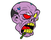Dibujo Cabeza de zombi pintado por gokusj3