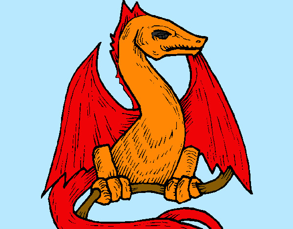 Dibujo Dragón 2 pintado por gorrion