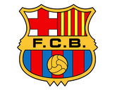 Dibujo Escudo del F.C. Barcelona pintado por federicci