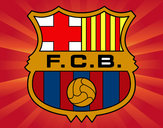 Dibujo Escudo del F.C. Barcelona pintado por JOHA2